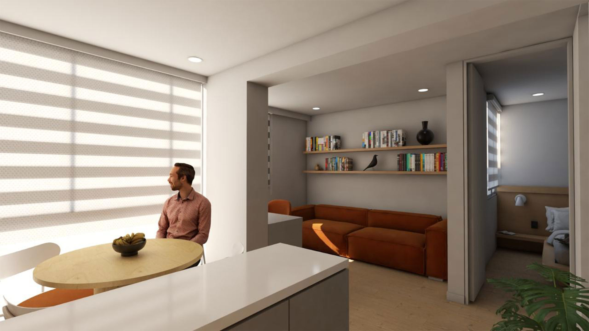 Área: 45m² | Estilo: Minimal funcional | Tiempo: 4 semanas